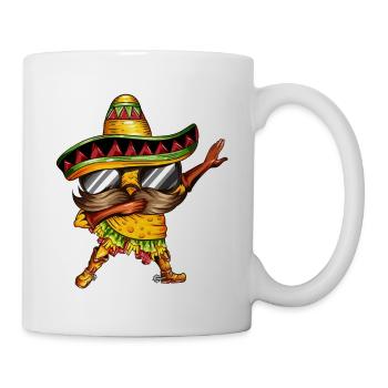 Taco Tacos Dance Dab Mexique Tenue mexicaine - Mug blanc - blanc - Droite