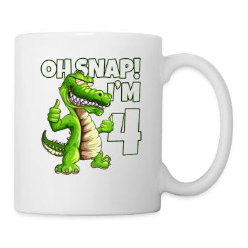 Alligator Wild Animal Children's Motif for 4th Birthday - Mug - white - Right