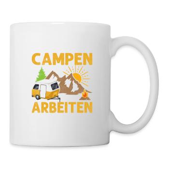 Zum Campen geboren zum Arbeiten gezwungen Camper - Tasse - Weiß - Rechts