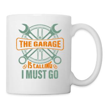 The Garage Is Calling I Must Go Workshop Mechanic - Mug - white - Right