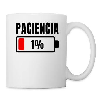Patience at 1% Funny Phrase and Ironic Idea Out Of - Mug - white - Right