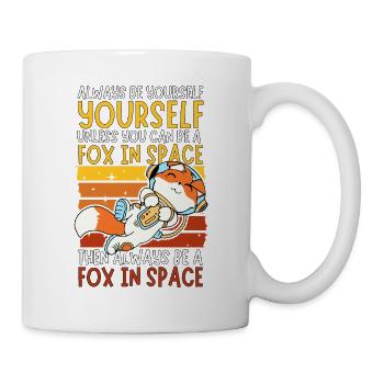 Soyez toujours vous-même - Astronaute Fox dans l’espace - Mug blanc - blanc - Droite