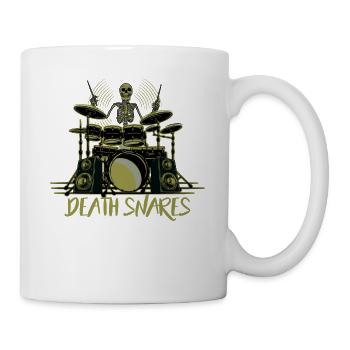 Death Snares - Musikband - Schlagzeuger - Schlagze - Tasse - Weiß - Rechts