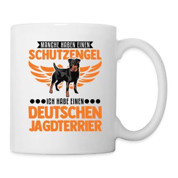 Deutscher Jagdterrier Schutzengel - Tasse - Weiß - Rechts