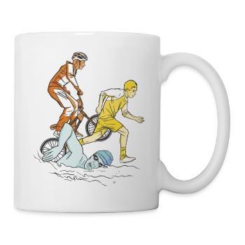 Triathlon avec BMX - Mug blanc - blanc - Droite