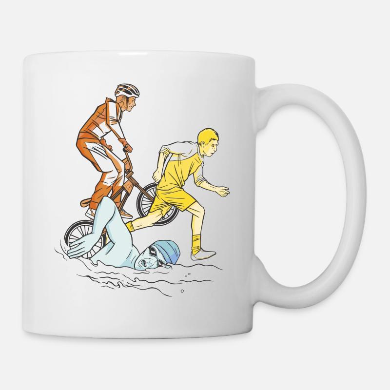 Triathlon with BMX - Mug - white