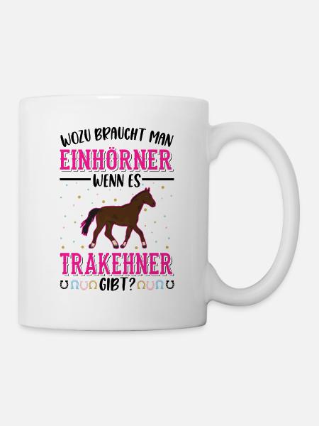 Trakehner Einhorn Trakehner Geschenk - Tasse - Weiß