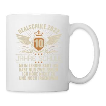 Realschule bestanden Realschulabschluss 2022 - Tasse - Weiß - Rechts