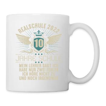 Realschule bestanden Realschulabschluss 2022 - Tasse - Weiß - Rechts