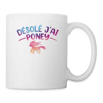 Cheval Poney Équitation Anniversaire Licorne Pony - Mug blanc - blanc - Droite