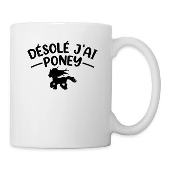 Cheval Poney Équitation Anniversaire Licorne Pony - Mug blanc - blanc - Droite