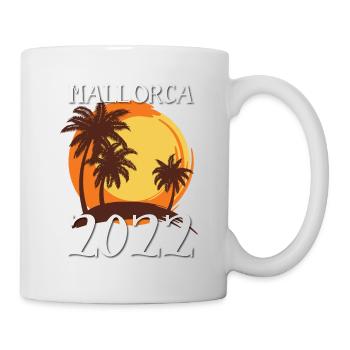Mallorca 2022 Palmen - Tasse - Weiß - Rechts