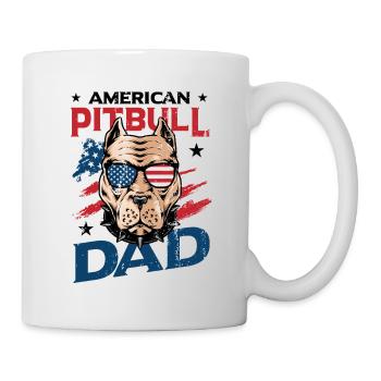 American Pitbull Dad 4. Juli - Tasse - Weiß - Rechts