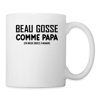 Beau Gosse Comme Papa Cadeau Maman Body Enceinte - Mug blanc - blanc - Droite