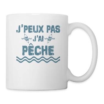 Je Peux Pas J'ai Pêche - Mug blanc - blanc - Droite