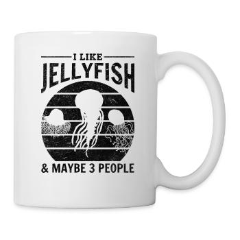 J'aime les méduses et peut-être 3 personnes - Mug blanc - blanc - Droite