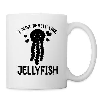 Ich mag einfach Jellyfish Jellyfish Lover - Tasse - Weiß - Rechts