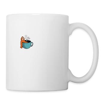 Lustiger Kaffee Faultier Spruch für die Arbeit - Tasse - Weiß - Rechts