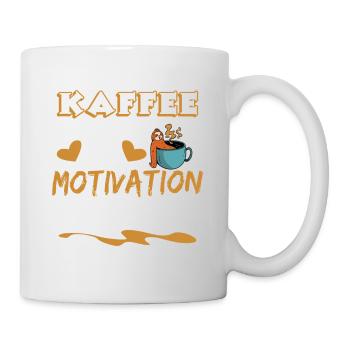 Lustiger Faultier Kaffee Spruch für die Arbeit - Tasse - Weiß - Rechts