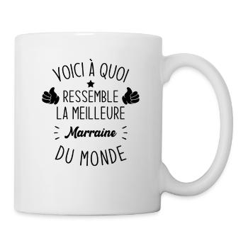 Voici à quoi ressemble la marraine parfaite - Mug blanc - blanc - Droite