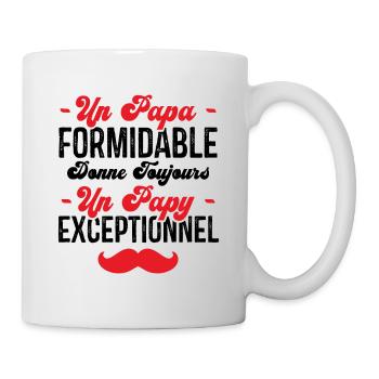 Papa Formidable Donne Toujours Papy Exceptionnel - Mug blanc - blanc - Droite