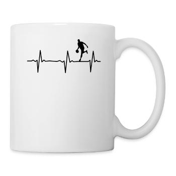 Basketball Heartbeat Basketball Player - Mug - white - Right