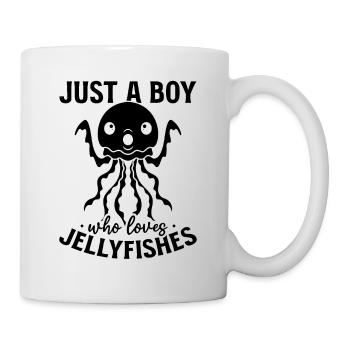 Juste un garçon qui aime les méduses quallen - Mug blanc - blanc - Droite