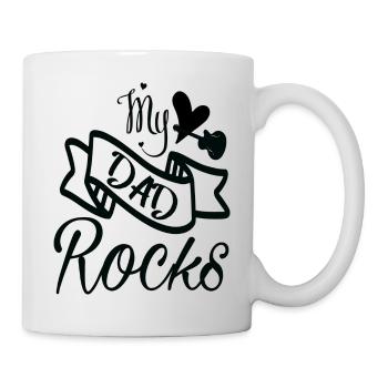 My dad rocks Father's Day - Mug - white - Right