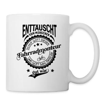 Lustiger Spruch für Beruf Fahrradmonteur - Tasse - Weiß - Rechts