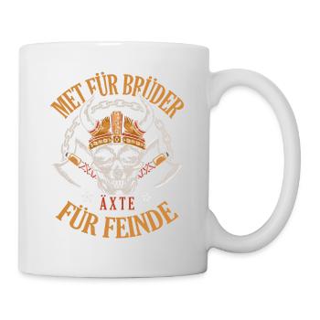 Met Für Bruder Äxte Für Feinde Viking Valkyrie Axt - Tasse - Weiß - Rechts