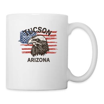 USA Flag Eagle Arizona Vintage Tucson - Mug - white - Right