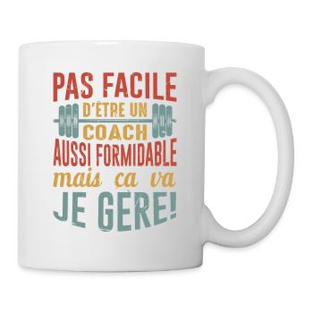Sport Coach Idée Cadeau Anniversaire Motivation - Mug blanc - blanc - Droite