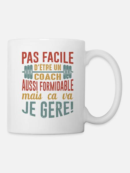 Sport Coach Idée Cadeau Anniversaire Motivation - Mug blanc - blanc