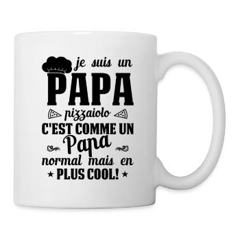 Pizza Cuisinier Restaurant Papa Italie Pizzeria - Mug blanc - blanc - Droite