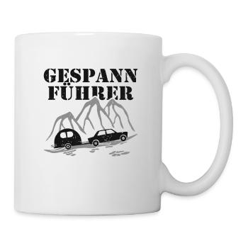 Wohnwagen Gespannführer lustig - Tasse - Weiß - Rechts