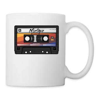 Mixtape Kassette 90er Party 80er Jahre Retro Tape - Tasse - Weiß - Rechts