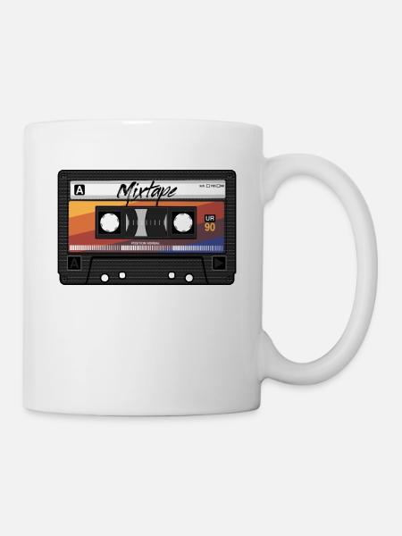 Mixtape Cassette 90s Party 80s Retro Tape - Mug blanc - blanc