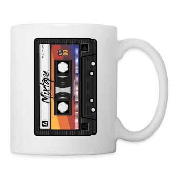 Mixtape Kassette 90er Party 80er Jahre Retro Tape - Tasse - Weiß - Rechts