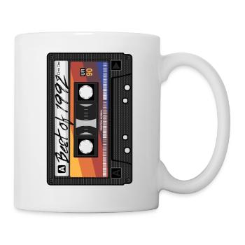 Best Of 1992 Mixtape Cassette 90s Party Mix - Mug - white - Right