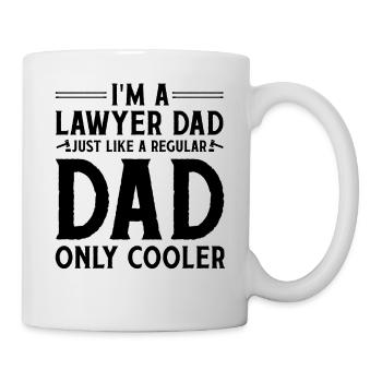 Je suis un père avocat tout comme un père ordinaire seulement cool - Mug blanc - blanc - Droite