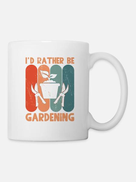 Lieber Gartenarbeit - Tasse - Weiß