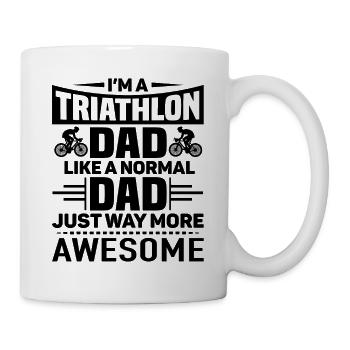 Vatertag Regular Triathlon Papa - Tasse - Weiß - Rechts