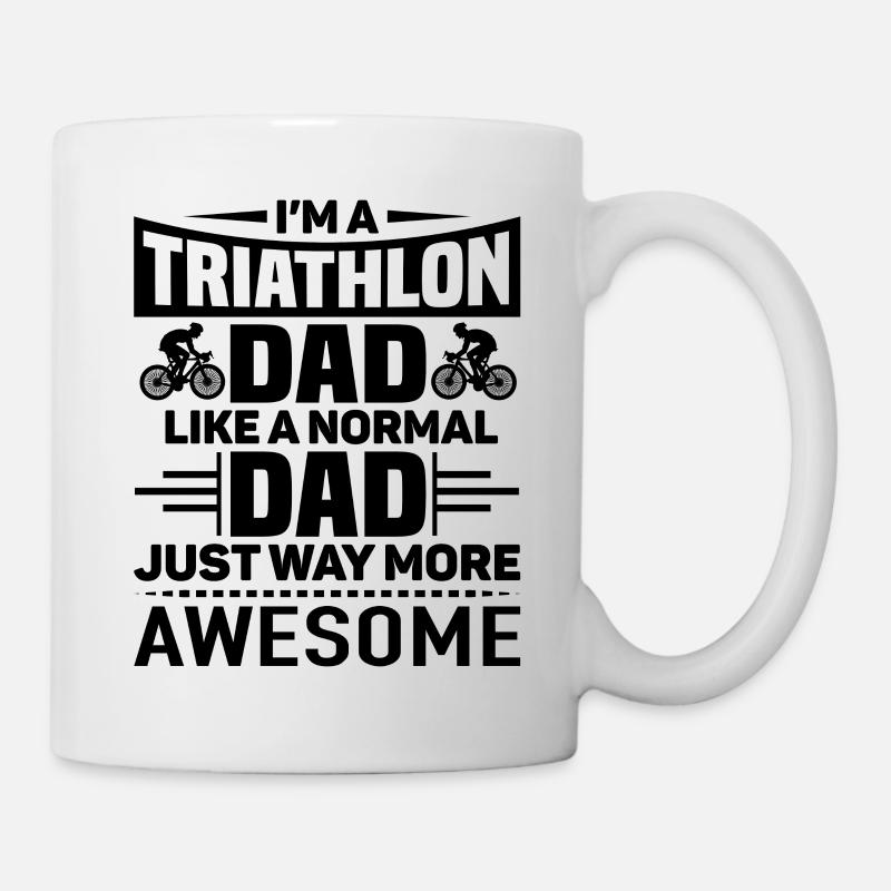 Fête des Pères Triathlon Régulier Papa - Mug blanc - blanc