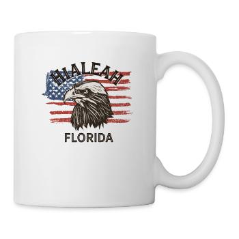 USA Flag Eagle Florida Vintage Hialeah - Mug - white - Right