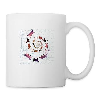 Math Kitty Cat Ich liebe Mathe und Katzen Mathematik - Tasse - Weiß - Rechts