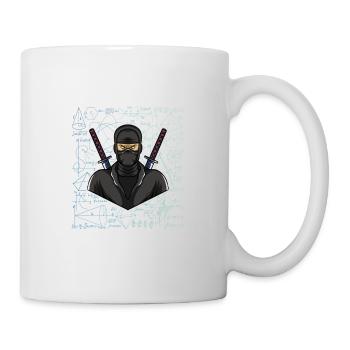 MATH NINJA Mathematik Geek Lustiger Nerd Humor Wortspiel - Tasse - Weiß - Rechts