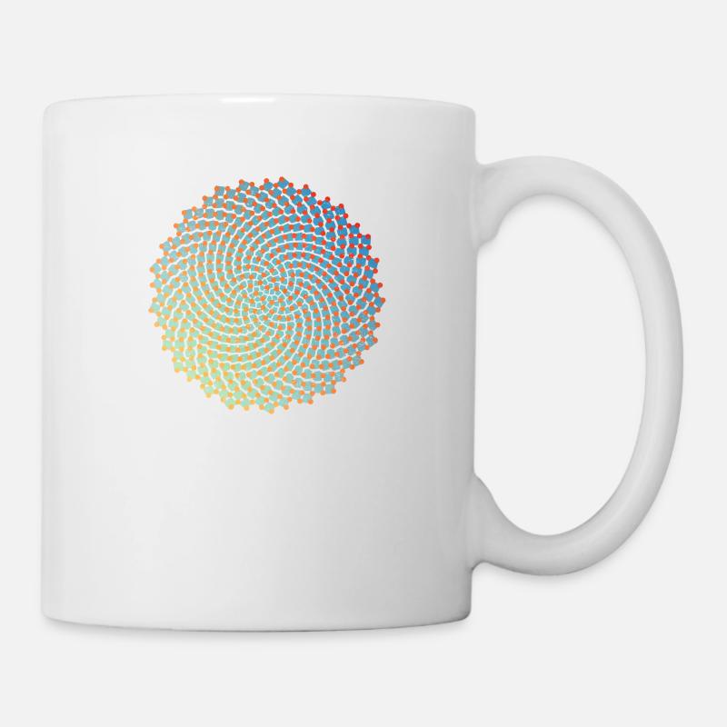 Graines de tournesol Fibonacci Spirale Nombre d’or Math - Mug blanc - blanc