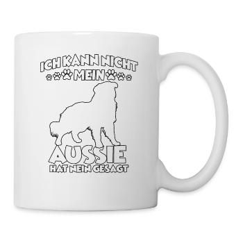 Lustiges Australian Shepherd Hundeliebhaber Gassi - Tasse - Weiß - Rechts