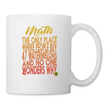 Le seul endroit où les gens achètent des pastèques amusantes - Mug blanc - blanc - Droite
