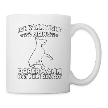 Dobermann Gassi Hundetraining lustiges Dobermann - Tasse - Weiß - Rechts